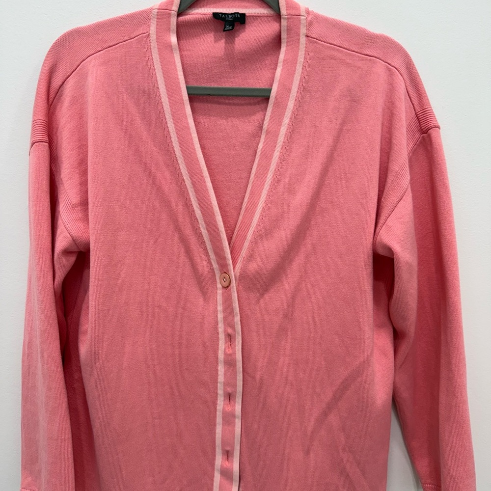 Talbots Pink Cardigan Sweater